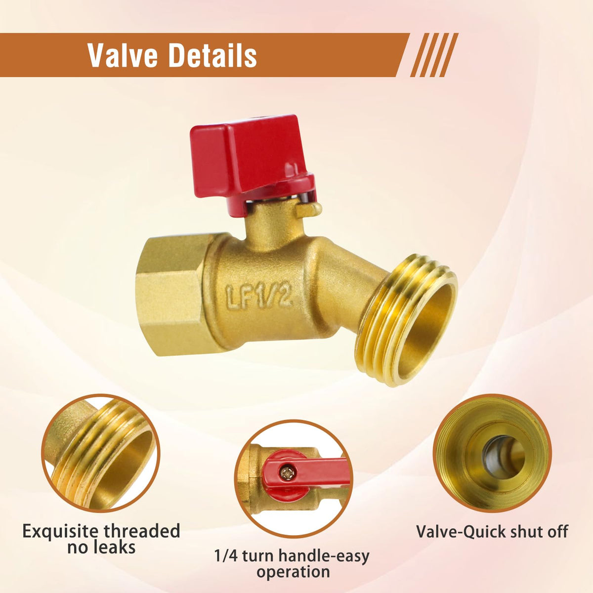 Napredak 1/4-turn valve enabling quick on/off control