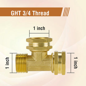 Napredak brass-3way-connector with swivel feature for easy hose setup