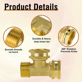 Napredak full-port 3way-connector maintains steady water flow across outlets