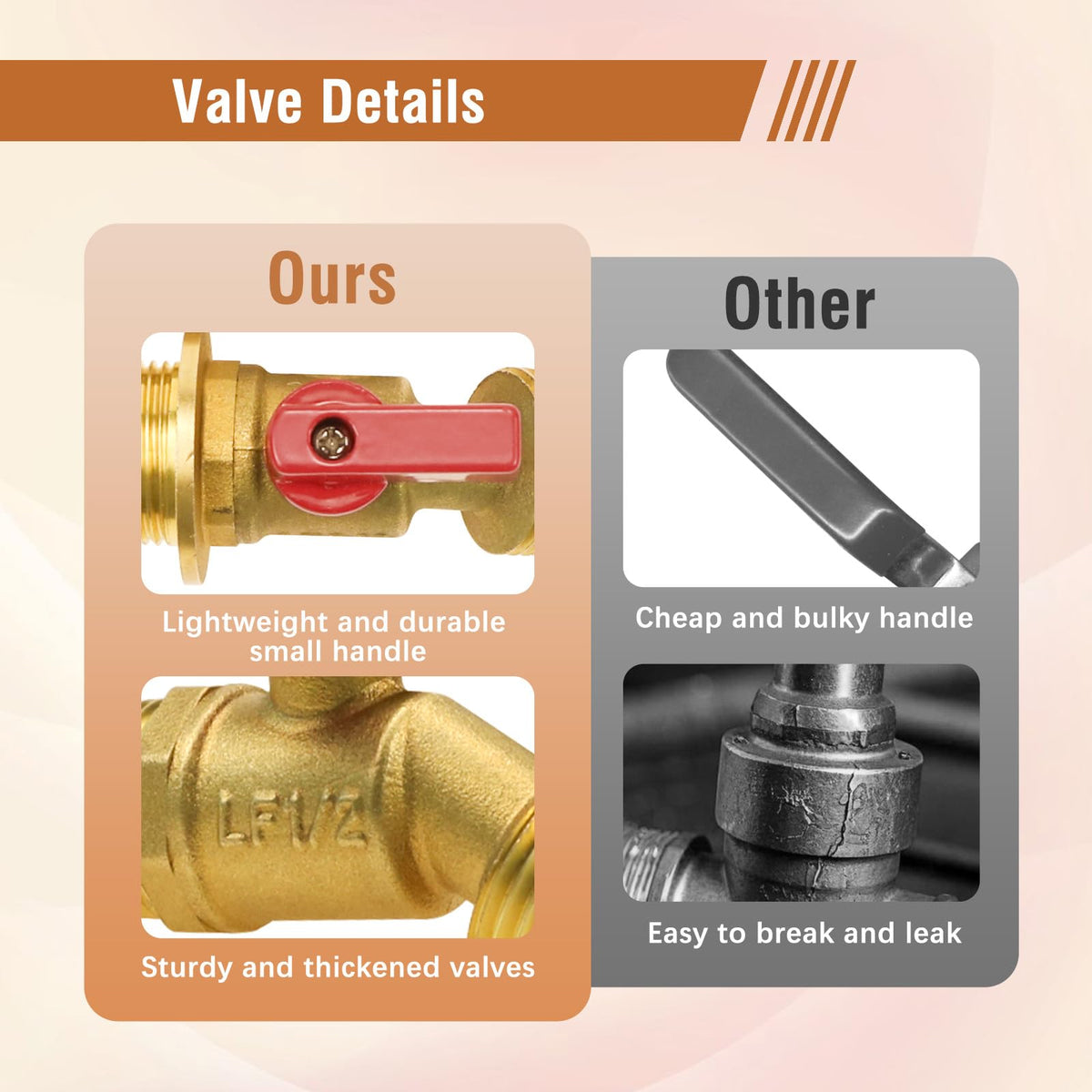 Napredak garden spigot with tight-thread fit to prevent leaks