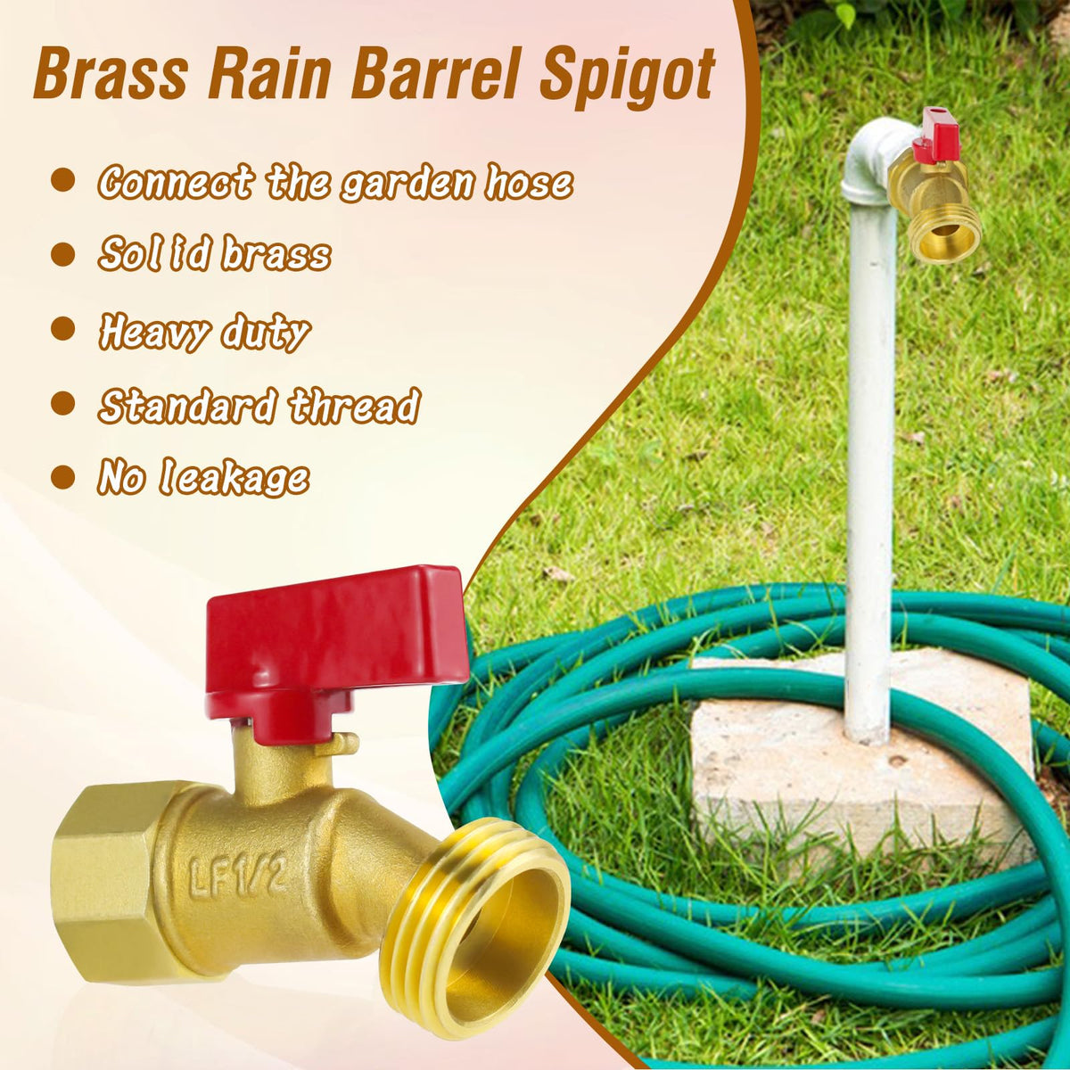 Napredak outdoor hose bib brass valve for yard tasks