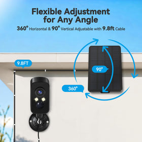 Naseto IP65 weatherproof rating keeps the panel performing in rain and snow.