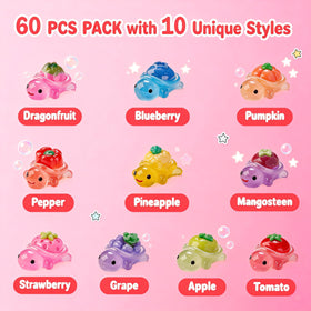 Nashibowu mini resin turtle strawberry shell adds vibrant color to crafts