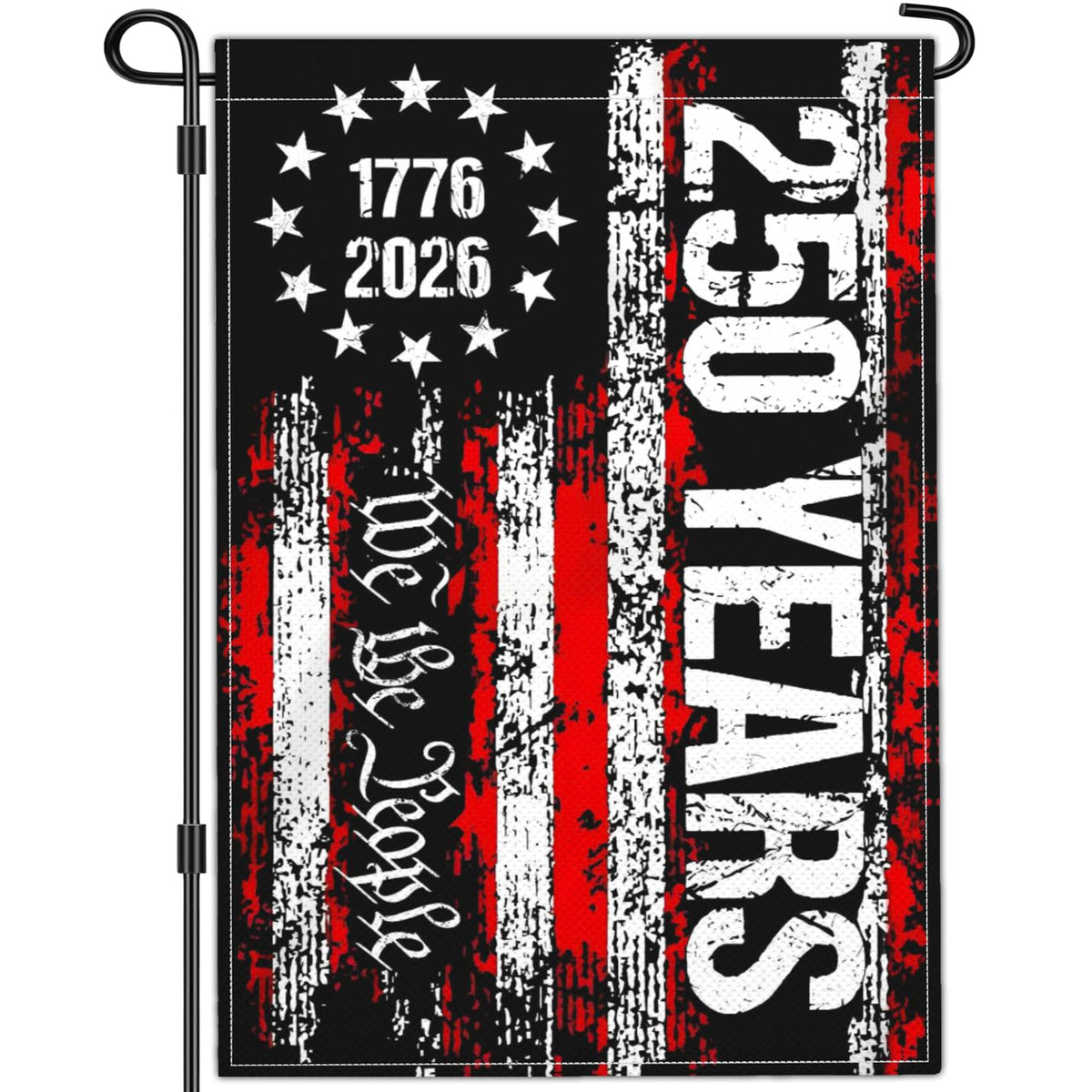 NASIAN 250th anniversary flag front view, durable garden decor for patriotic yards.