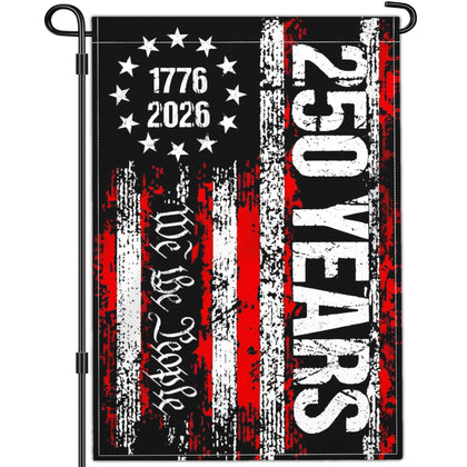 NASIAN 250th anniversary flag front view, durable garden decor for patriotic yards.