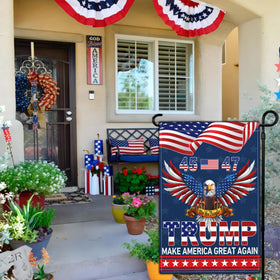 NASIAN bald eagle yard flag 3x5ft, weather-ready for outdoor patriotism.