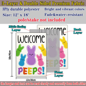 NASIAN Double-sided Easter garden flag, readable from both sides for curb appeal.