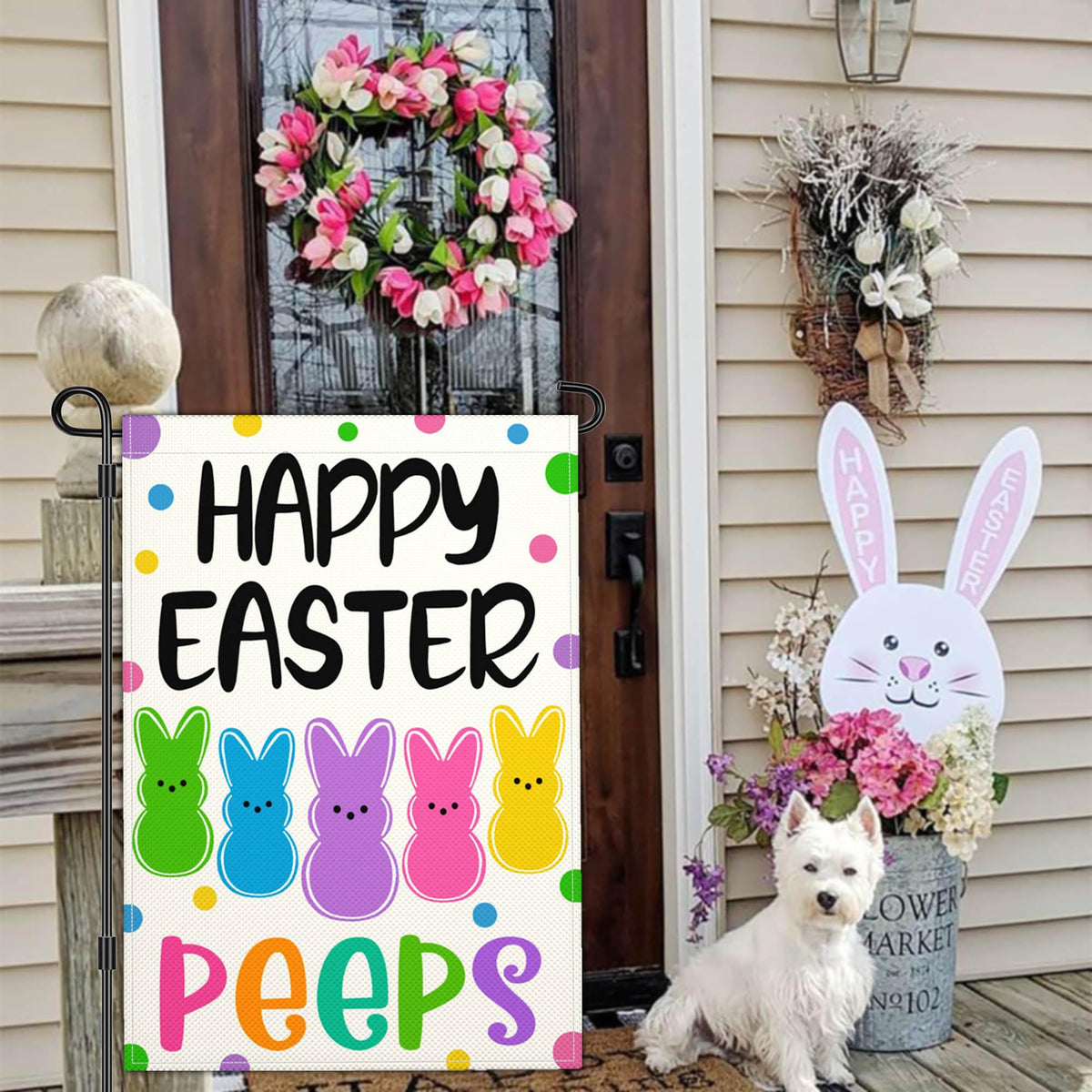 NASIAN Easter garden flag for easy installation on standard posts.