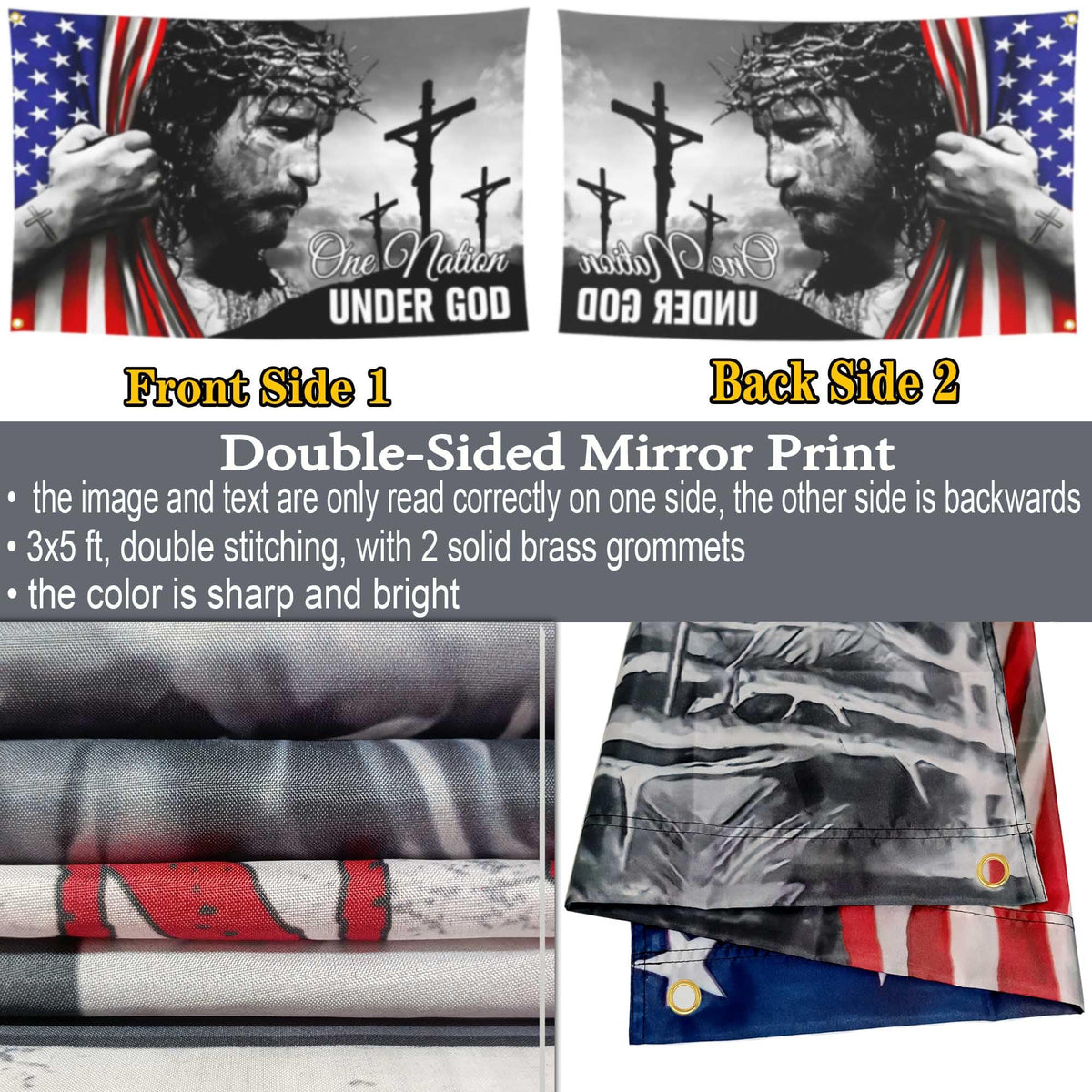 NASIAN easy hanging 3x5 flag — simple setup for porch, door or yard.