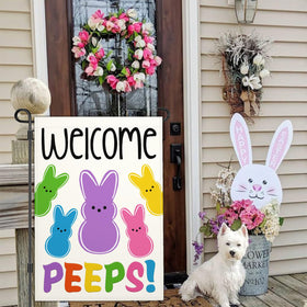 NASIAN Front door garden flag for Easter, welcoming guests with festive charm.