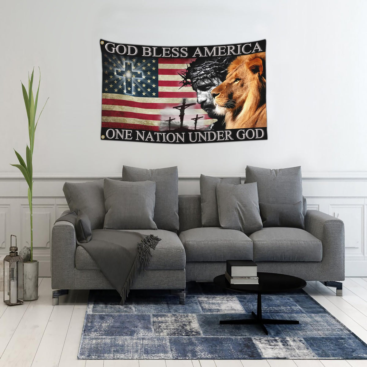 NASIAN God Bless America banner flag for outdoor patriotic home decor.