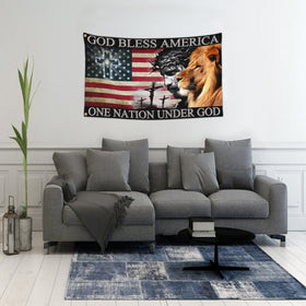 NASIAN God Bless America banner flag for outdoor patriotic home decor.