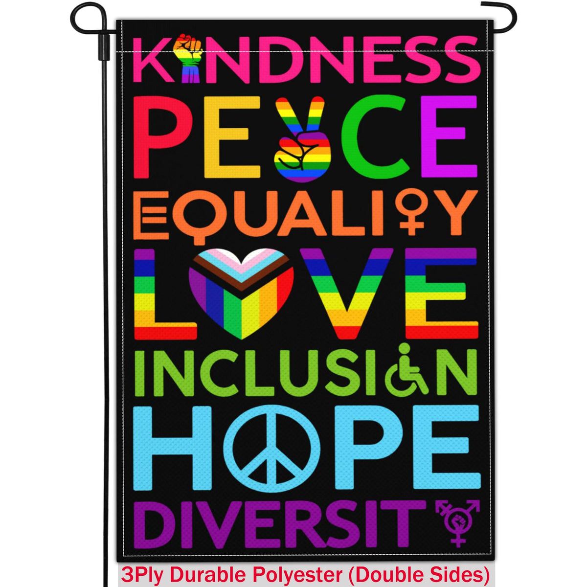 NASIAN Pride yard flag 12x18 double-sided print for vibrant outdoor display.