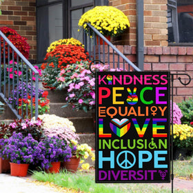 NASIAN Pride garden flag with double-sided design for easy reading from all angles.
