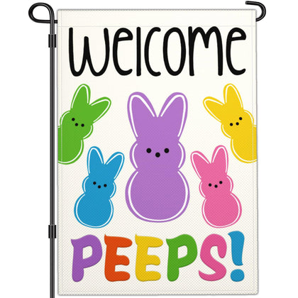 NASIAN Welcome Easter flag double-sided 12x18 for a bright yard display.