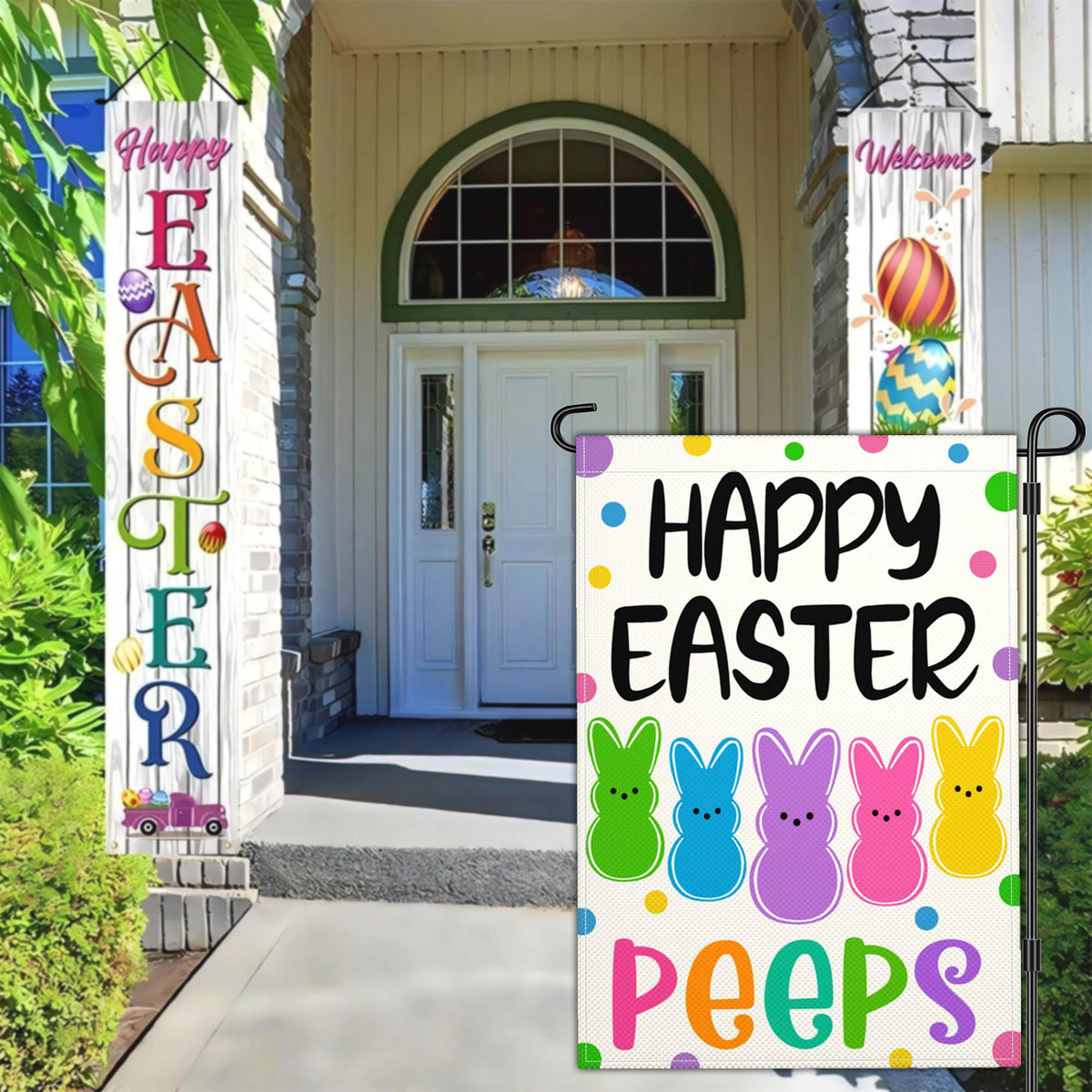 NASIAN Welcome Spring yard flag 12x18 adds festive curb appeal.