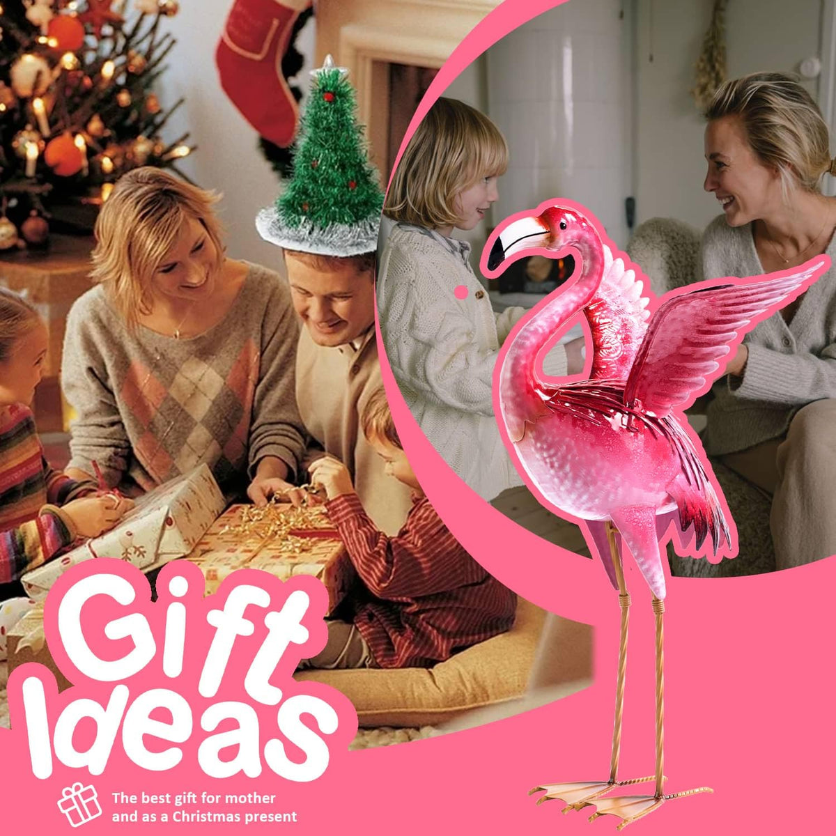 Natelf outdoor flamingo yard art adds whimsical charm to patios and gardens.