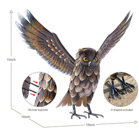 Natelf outdoor owl decor with weather-resistant paint for all seasons.