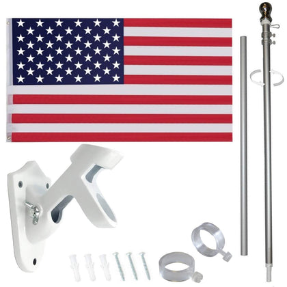 NatFlag 6ft spinning flag pole kit for outdoors offers tangle-free display.