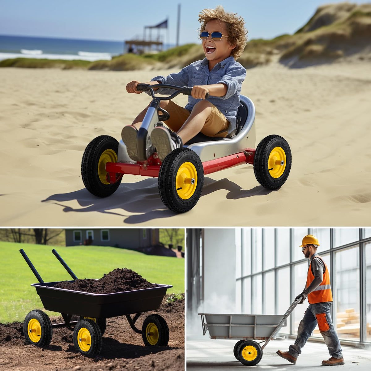 National Standard NHS tubed tire, 30 psi, ready for hauling tasks.