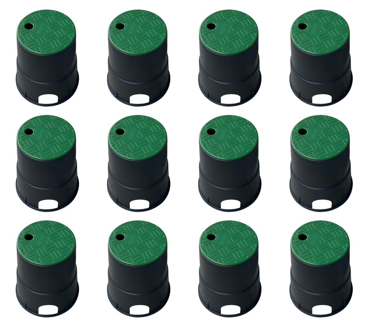 Natotela valve box 6in circular with lid guards irrigation components outdoors against elements.
