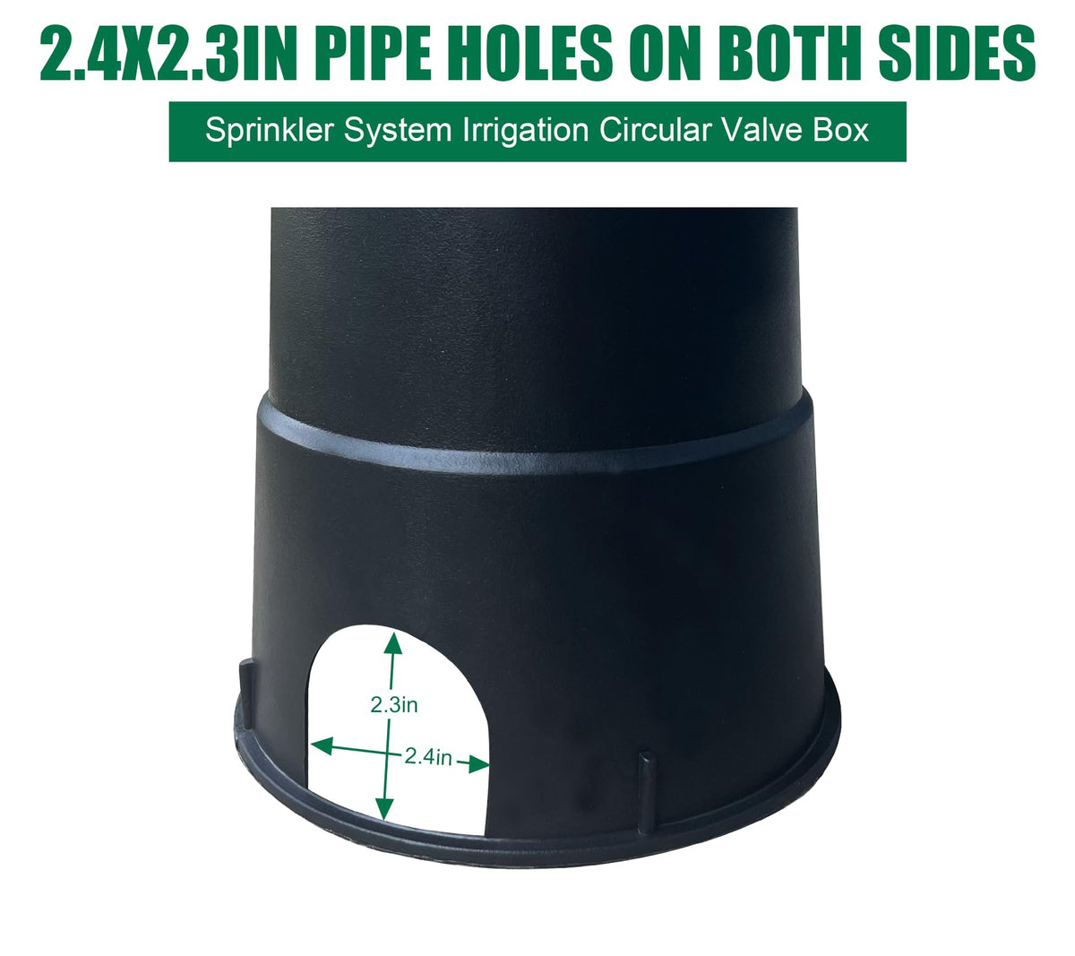 Natotela valve box back reinforcing rib strengthens the unit for pedestrian traffic.