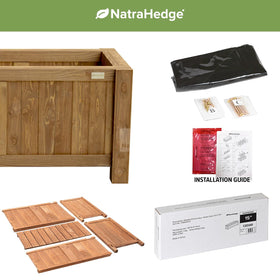 NatraHedge Hampton Classic planter box with plants, showcases versatile garden display.