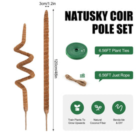 NATSUKY coco coir texture close-up for moisture retention.