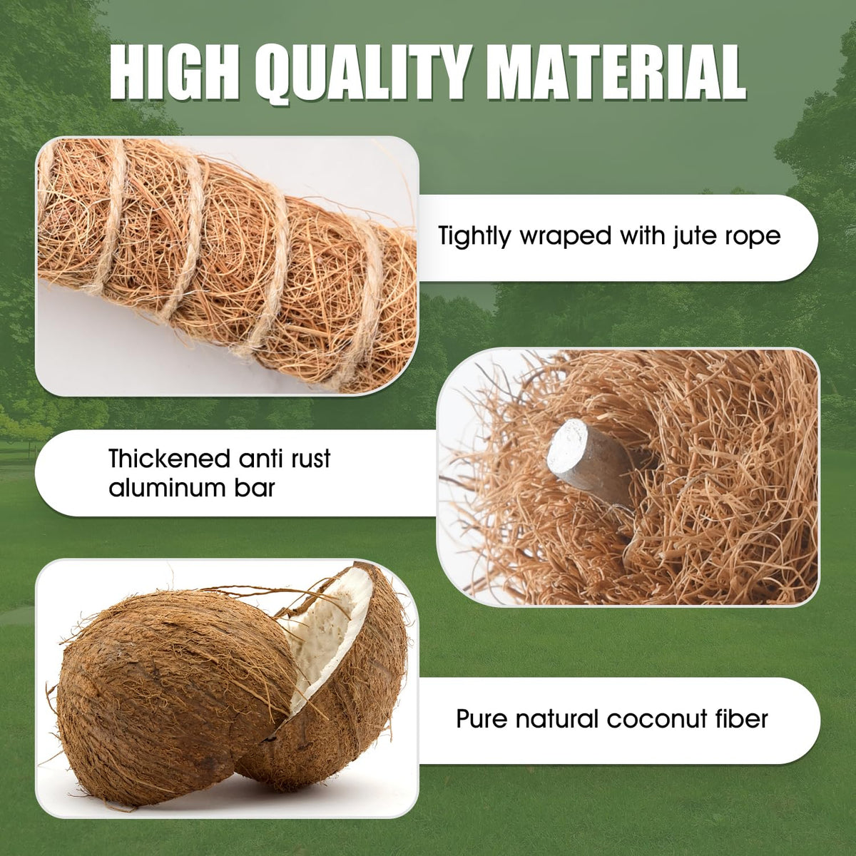 NATSUKY plant ties included for secure mounting.