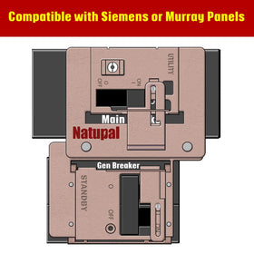 Natupal interlock kit supports MBK main breakers for safe switching