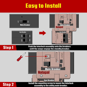 Natupal mechanical interlock kit mounted on panel enhances safety and control