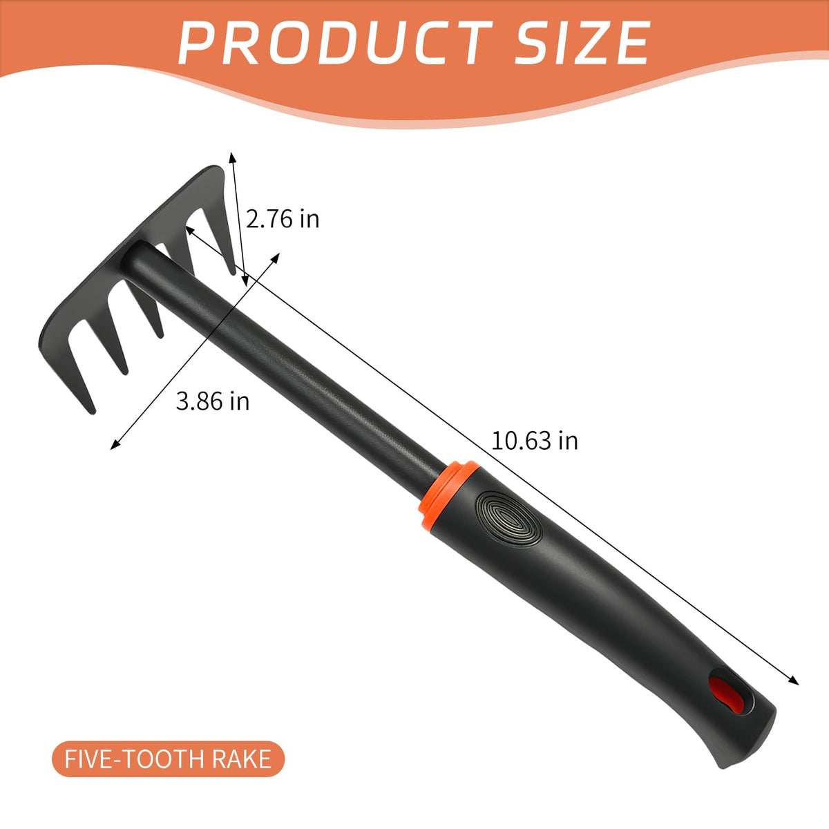 NATURACAVE garden tool set hand rake versatile for weeding and bed prep