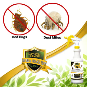 Natural Armor dust mite killer spray used on pillows for freshness