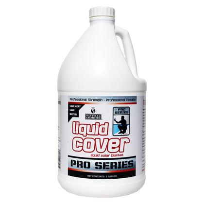 Natural Chemistry Liquid Cover bottle reduces pool evaporation and heat loss.