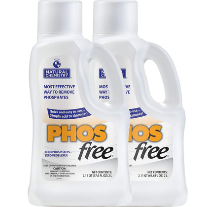 Natural Chemistry Phosfree bottle reduces phosphates for clearer pool water.