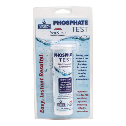Natural Chemistry phosphate test kit strip for quick pool phosphate readings to help prevent algae.