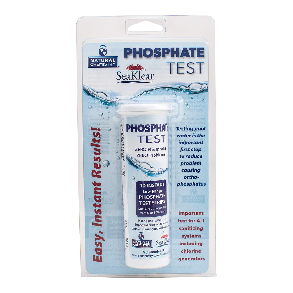 Natural Chemistry phosphate test kit strip for quick pool phosphate readings to help prevent algae.