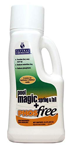 Natural Chemistry Pool Magic + PHOSfree being applied during opening to reduce phosphates.