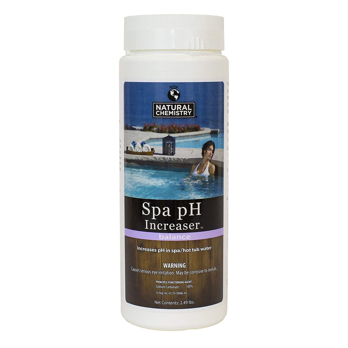 Natural Chemistry Spa pH Increaser bottle for balanced spa water