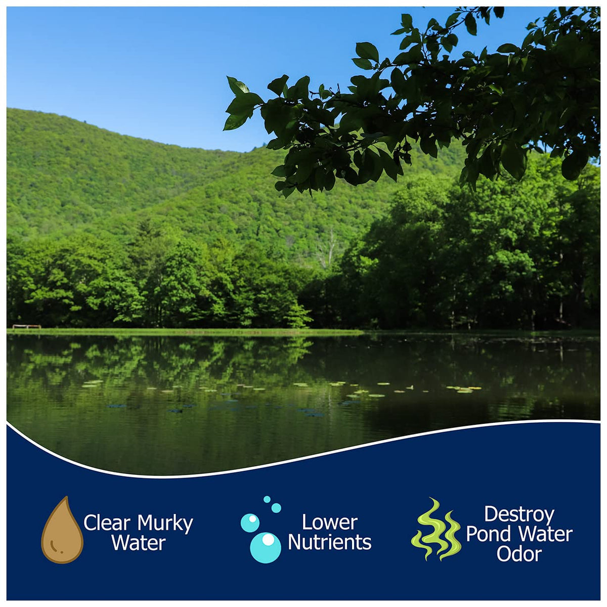 Natural Waterscapes lake and pond safe treatment improves wildlife-friendly pond environment.
