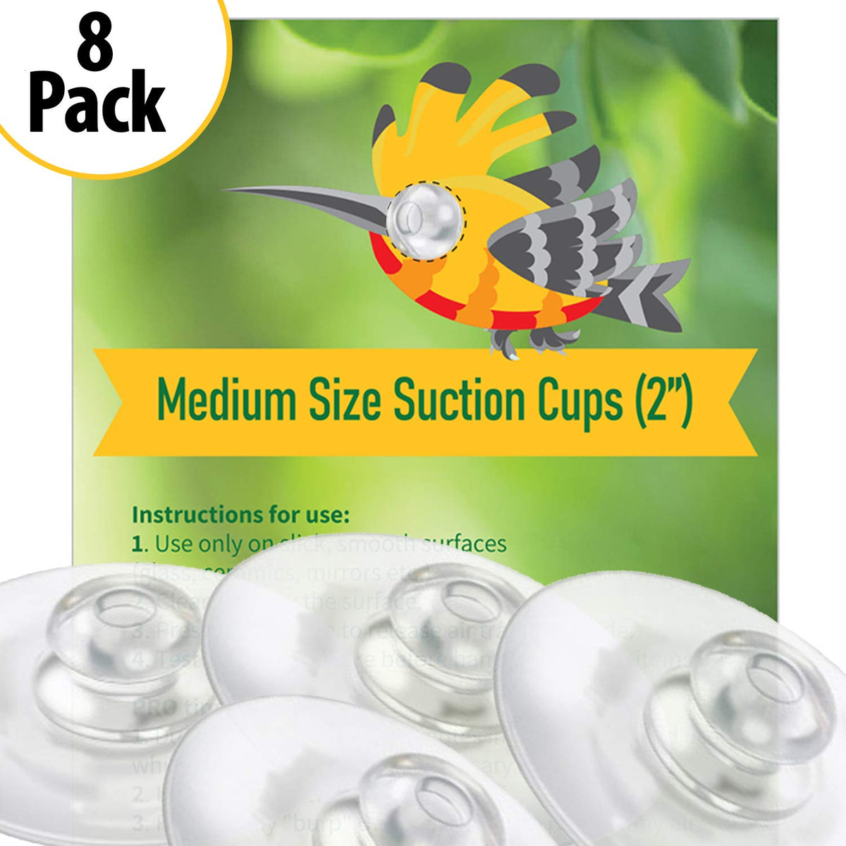 Nature Anywhere heavy-duty 2-inch suction cups for shower caddies and bathroom organization