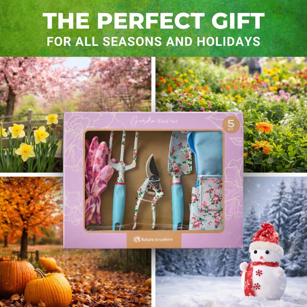 Nature Anywhere women's gardening kit supports everyday tasks from planting to pruning.