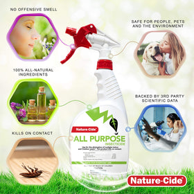 Nature-Cide All Purpose Insecticide spray action targets pests on contact