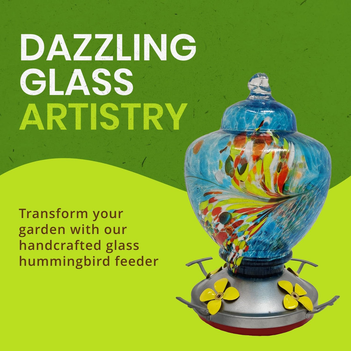 Nature Gear feeder with wide mouth enables mess-free refills and easy cleaning.
