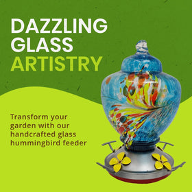 Nature Gear feeder with wide mouth enables mess-free refills and easy cleaning.