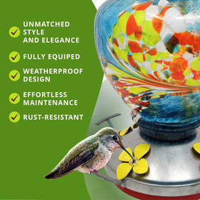 Nature Gear feeder features rust-resistant components for durable outdoor use.
