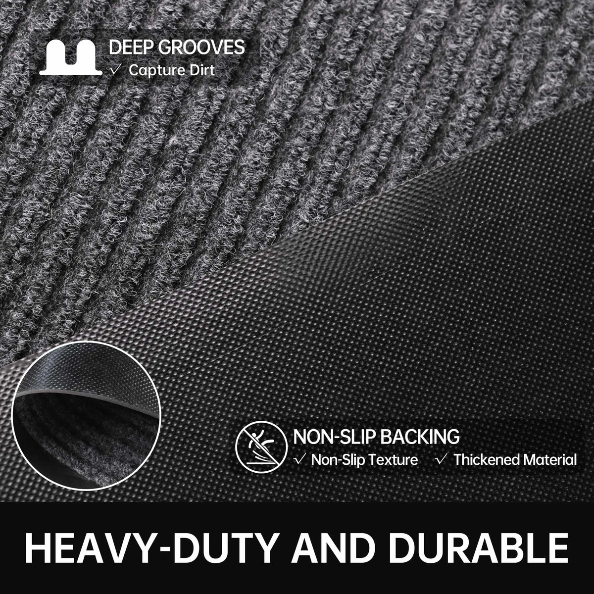Naturei front door mat easy-clean surface for quick upkeep.