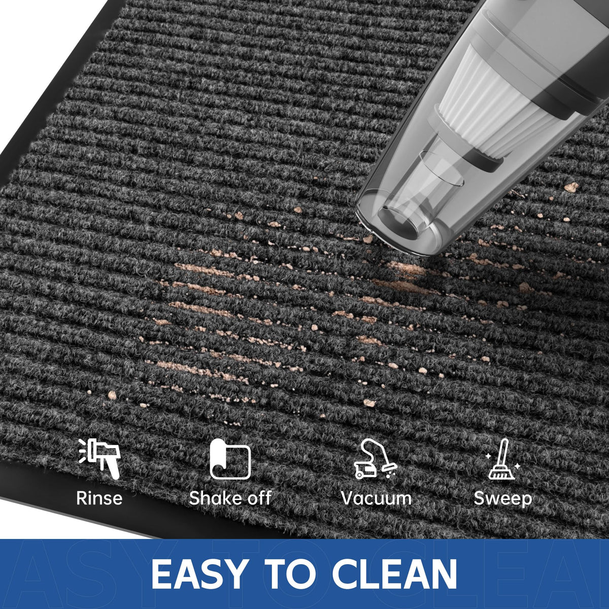 Naturei front door mat large 3x10 size suits multiple entryways.