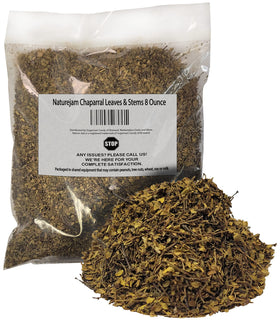 Naturejam Chaparral leaves and stems 8oz bulk ready for tea infusions.