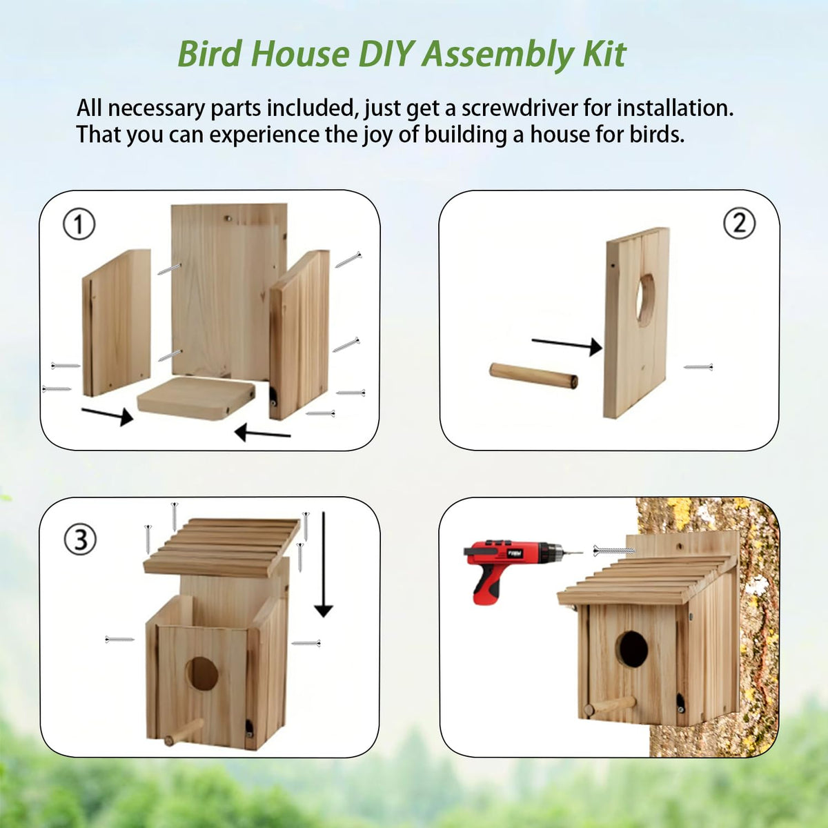 NATUREYLWL rustic wood finish blends with garden decor aesthetics